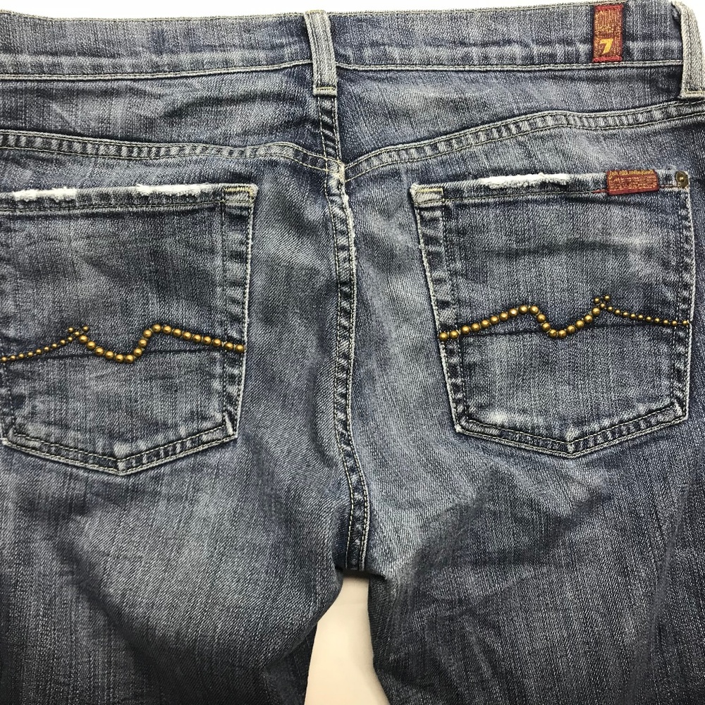 7 For All Mankind Studded Pocket Distressed Jeans